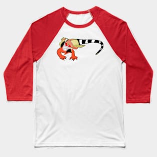 Colorful Iguana Baseball T-Shirt